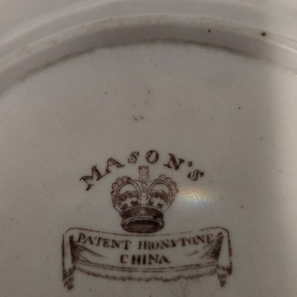 Masons C1850s Floral And Birds Ironstone Plate 9" - Picture 7 of 12